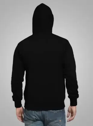 Picture of Men Full Sleeve Solid Hooded Sweatshirt