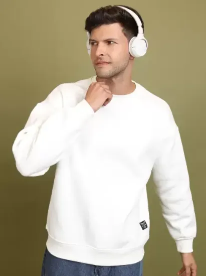 Picture of Men Full Sleeve Solid Sweatshirt