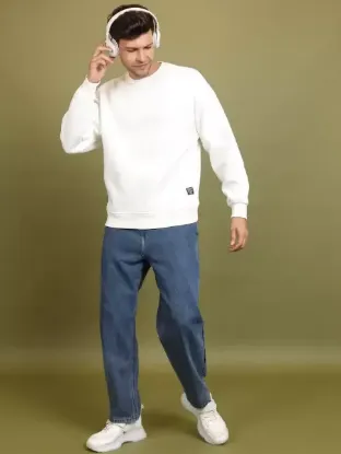 Picture of Men Full Sleeve Solid Sweatshirt