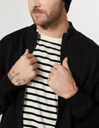 Picture of Men's Cotton Blend High Neck Fleece Sweatshirt