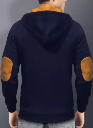 Picture of Men Full Sleeve Solid Hooded Sweatshirt