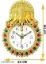 Picture of IRU Creation Present Analog Wall Clock with Glass for Living Room || Badroom || Shop || Office || Home Décor || 24 cm X 33 cm (Golden)