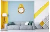 Picture of IRU Creation Present Analog Wall Clock with Glass for Living Room || Badroom || Shop || Office || Home Décor || 24 cm X 33 cm (Golden)