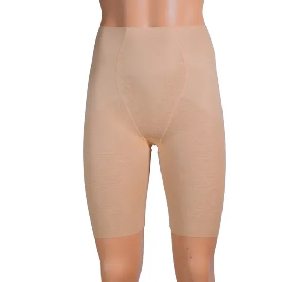 Picture of Flesh Color Comfortable High Waist Seamless Slacks For Women