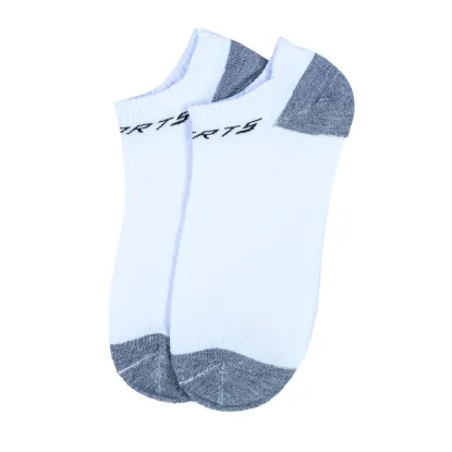 Picture of Pack Of 4 Black /Grey /White /Blue Sports Cotton Ankle Socks For Men-A2306