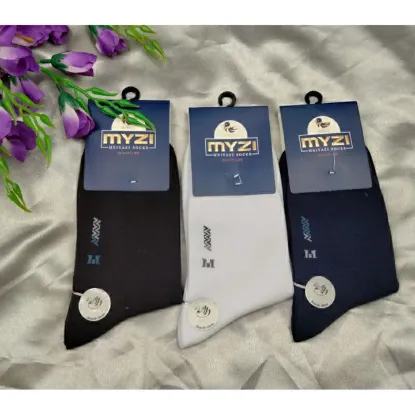 Picture of Pack of 3 Pairs of Pure Cotton Antibacterial Socks for Men