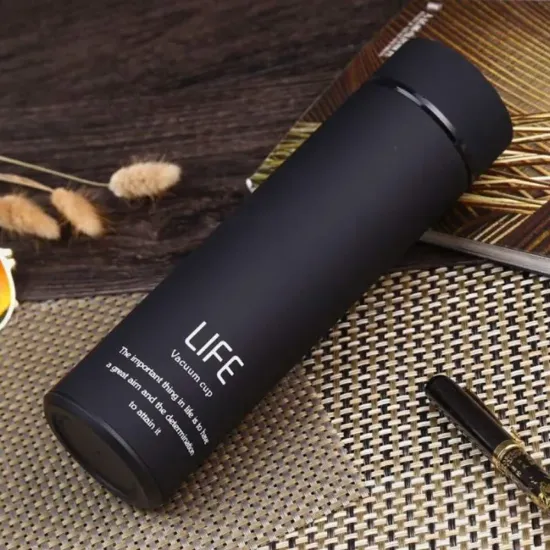 Picture of Thermos Double Wall Vacuum Insulated Stainless Steel Water Bottle Travel (Black)