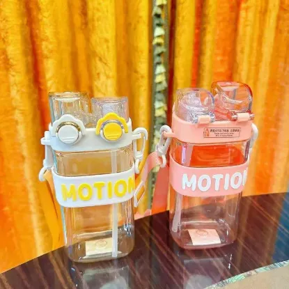 Picture of Double Way Drinking Plastic Water Bottle with Jumping Cap 550ml