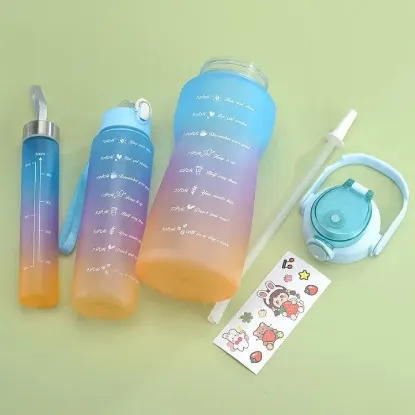 Picture of 3 In 1 Water Bottle With Motivational Quotes (Color Many More)