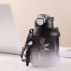 Picture of Large-Capacity Water Bottle With Time Line Reminder Leak-proof Frosted Cup 1500ML