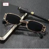 Picture of Golden Metal Frame New Fashion Style Sunglasses Square For Women