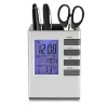 Picture of Multi-Functional Desk Table Clock, Digital Lcd Screen Alarm Clock Pen Holder Temperature Display For Home Office