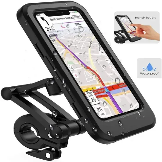 Picture of Waterproof Motorcycle Mobile Cellphone Stand Phone Holder Bag For Motorcycle Water Proof