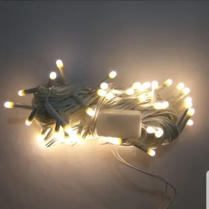 Picture of Warm White Light 15 Meter Led Type Tihar Decorative Led String Light 15m Gel Rice light Warm White Jhilimili Batti Jhilimili Diwali Light Dipawali Light