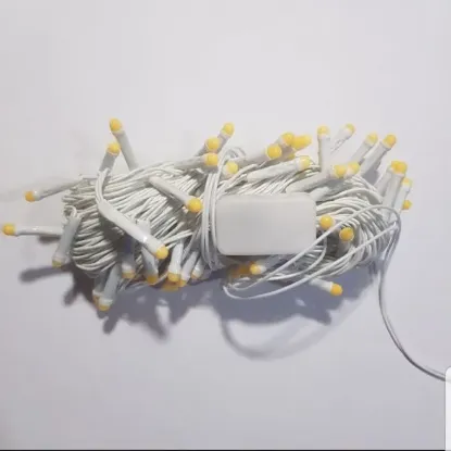 Picture of Warm White Light 15 Meter Led Type Tihar Decorative Led String Light 15m Gel Rice light Warm White Jhilimili Batti Jhilimili Diwali Light Dipawali Light