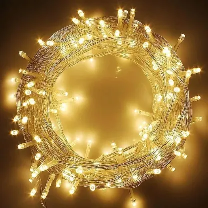 Picture of Warm White Light 10 Meter Tihar Decorative Led String Light 10m Gel Rice light Warm White Jhilimili Batti Jhilimili Diwali Light Dipawali Light