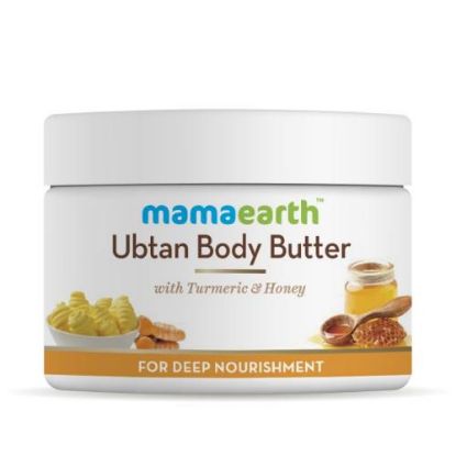 Picture of Mamaearth Ubtan Body Butter, For Dry Skin, With Turmeric & Honey, For Deep Nourishment - 200gm