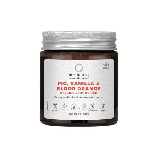 Picture of Juicy Chemistry Body Butter For Dry Skin With Fig, Vanilla & Blood Orange 75gm
