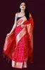 Picture of Luxurious Two-Tone Saree with Pure Zari Golden Weaving
