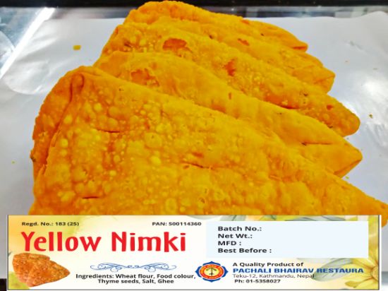 Picture of A crispy and flaky deep-fried yellow nimki